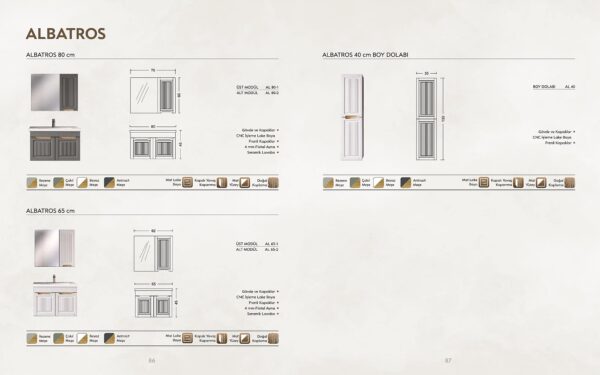ALBATROS-BIES-TEKNIK ALBATROS Banyo Dolabı (Yeni Seri)